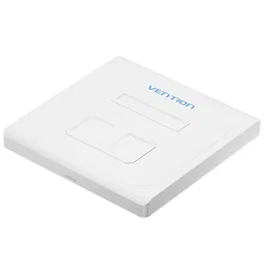 Vention Placa de Pared Keystock IFEW0 con 2 Puertos RJ45